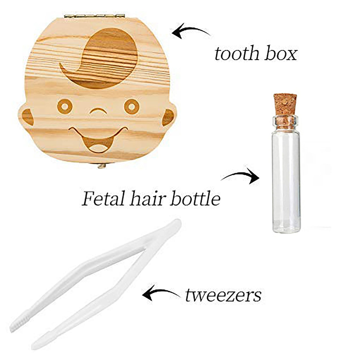 GEX Personalized Baby Wooden Tooth Fairy Box Milk Teeth Storage for Baby Shower Gifts - GexWorldwide