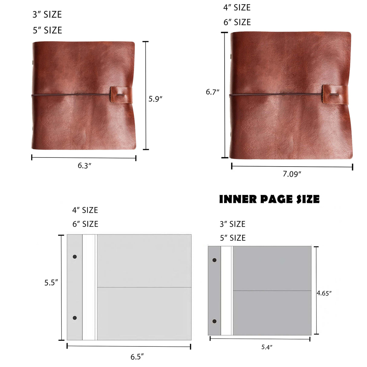 GEX Personalized Brown Leather Photo Album - GexWorldwide