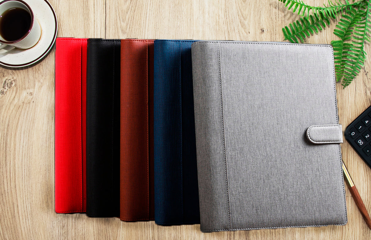 GEX Personalized Business Briefcase Vegan Leather Portfolio Notepad Holder - GexWorldwide