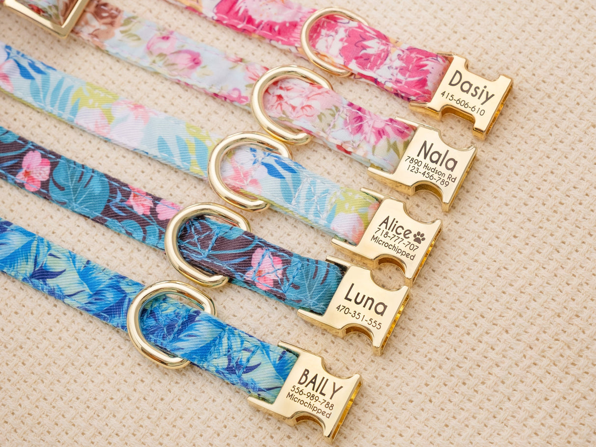 GEX Personalized Dog Collar Bow Tie Leash Set - GexWorldwide