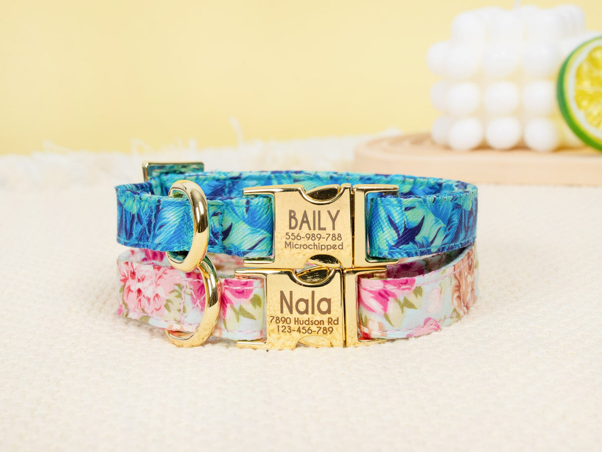 GEX Personalized Dog Collar Bow Tie Leash Set - GexWorldwide