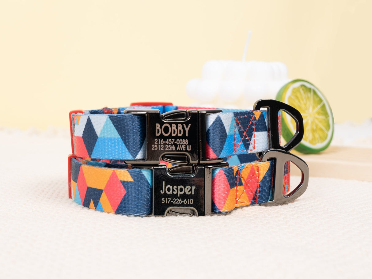 GEX Personalized Dog Collar Bow Tie Leash Set - GexWorldwide