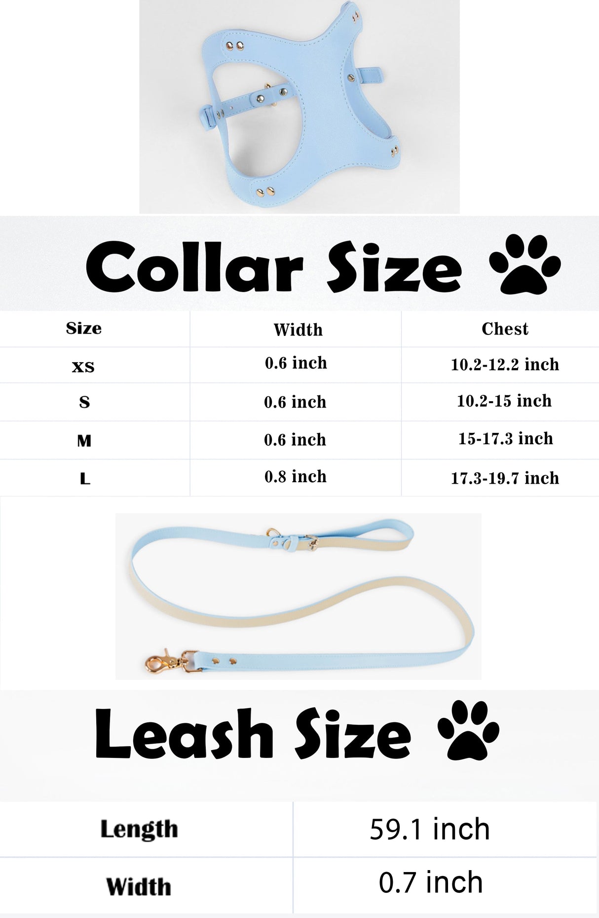 GEX Personalized Dog Leather Harness and Leash Set - GexWorldwide
