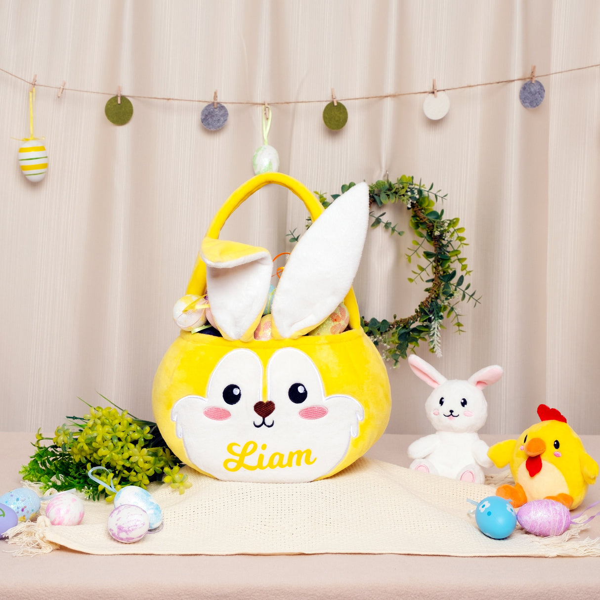 GEX Personalized Easter Bunny Basket with Name - GexWorldwide