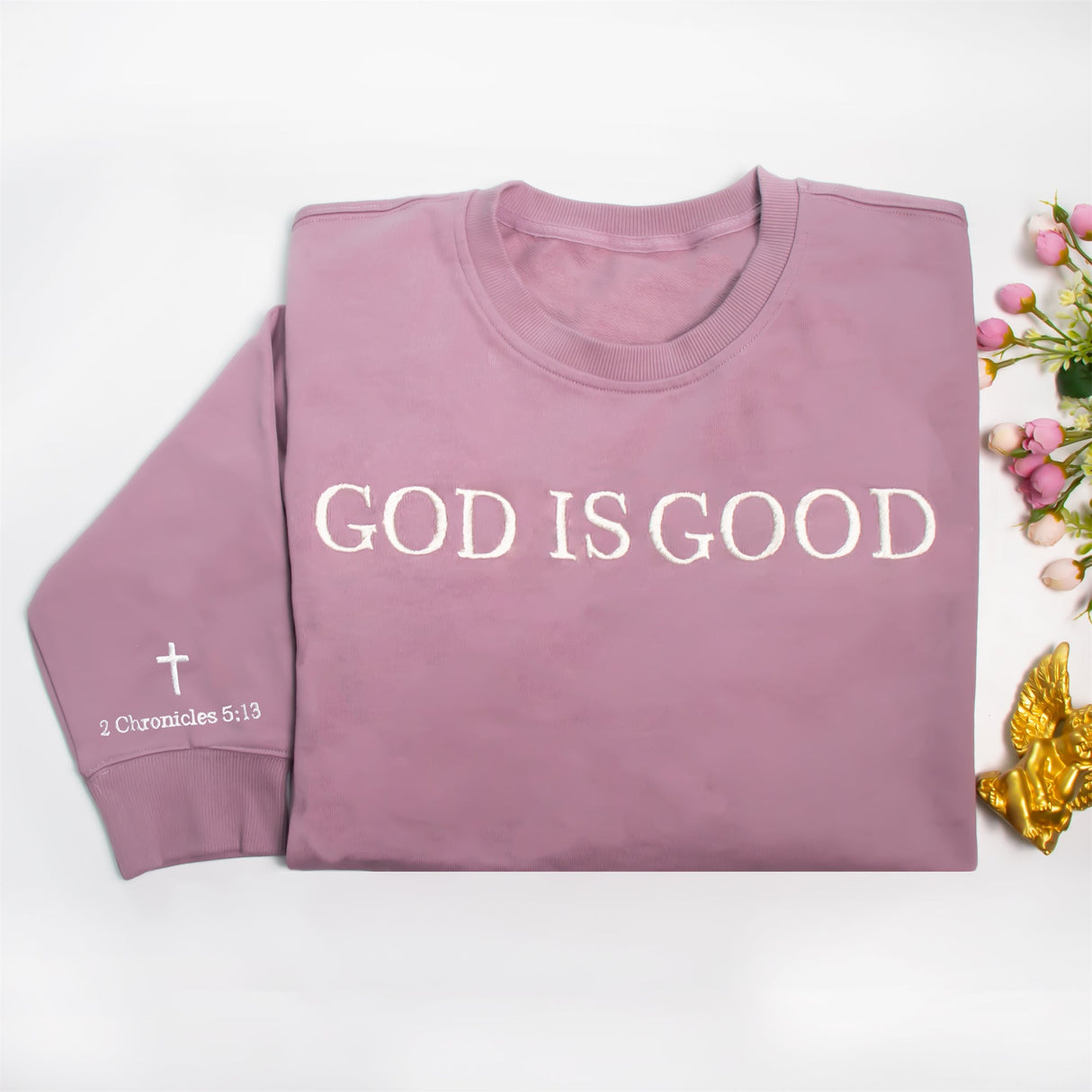 GEX Personalized Embroidered Christian Sweatshirts with GOD IS GOOD - GexWorldwide