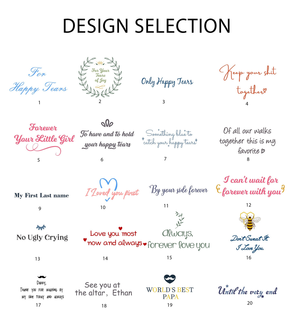 GEX Personalized Embroidered Cotton Wedding Handkerchief - GexWorldwide