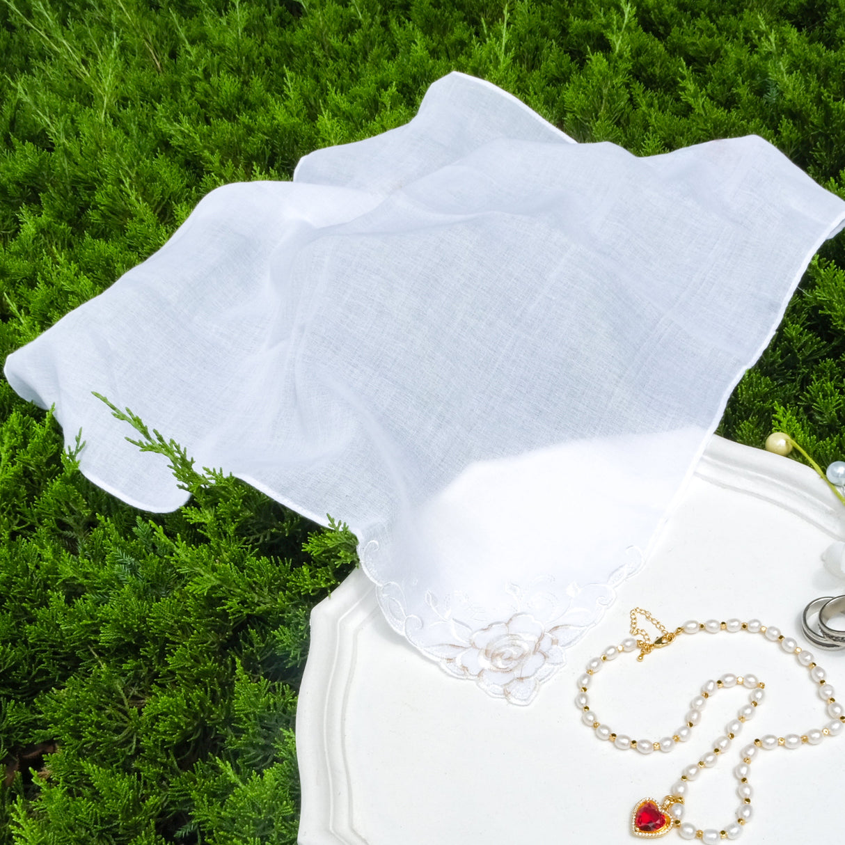 GEX Personalized Embroidered Cotton Wedding Handkerchief - GexWorldwide