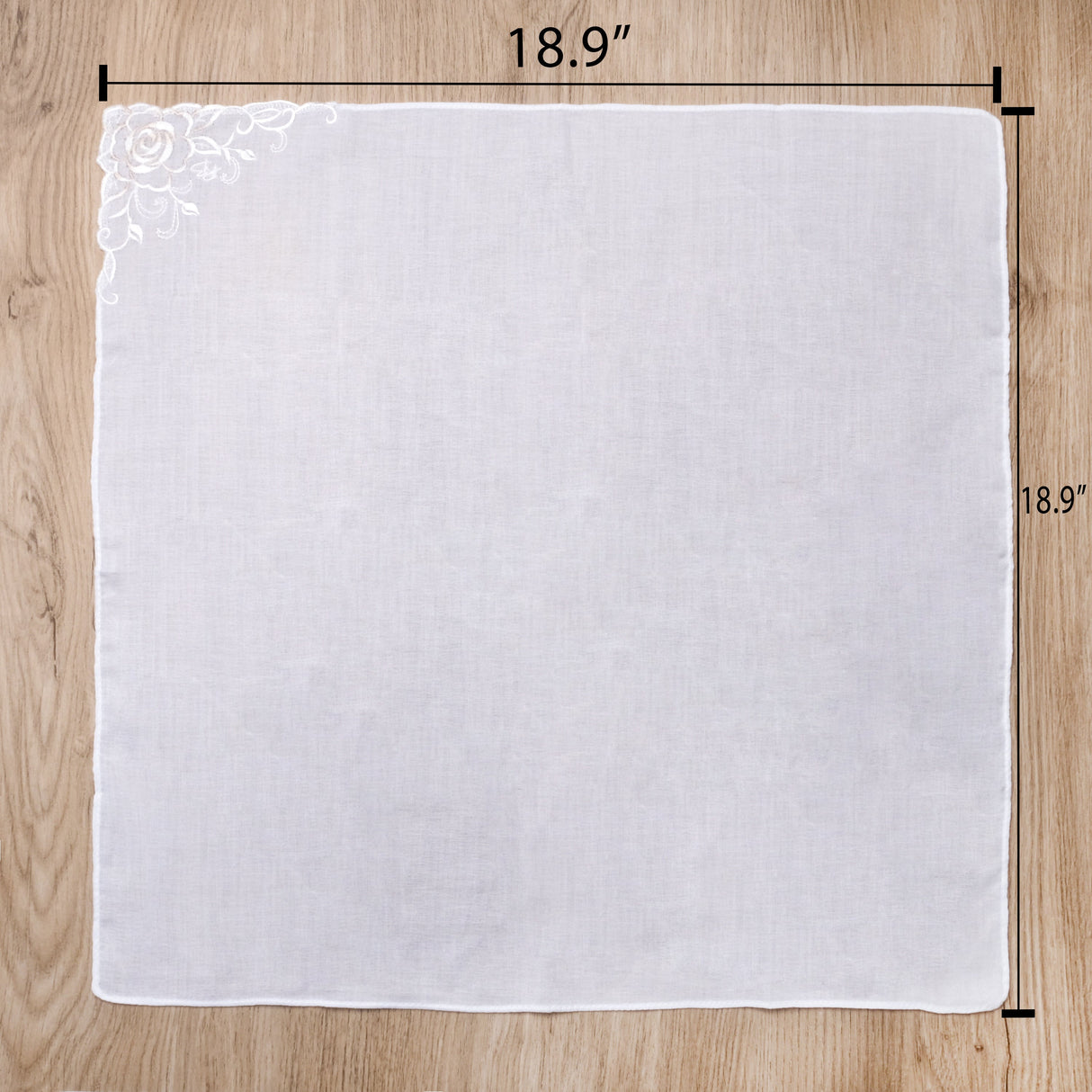 GEX Personalized Embroidered Cotton Wedding Handkerchief - GexWorldwide