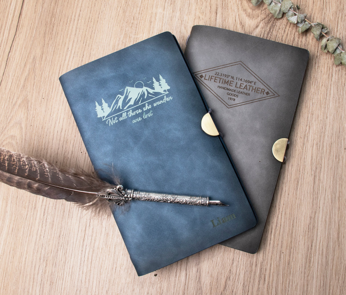 GEX Personalized Engrave Leather Notebook - GexWorldwide