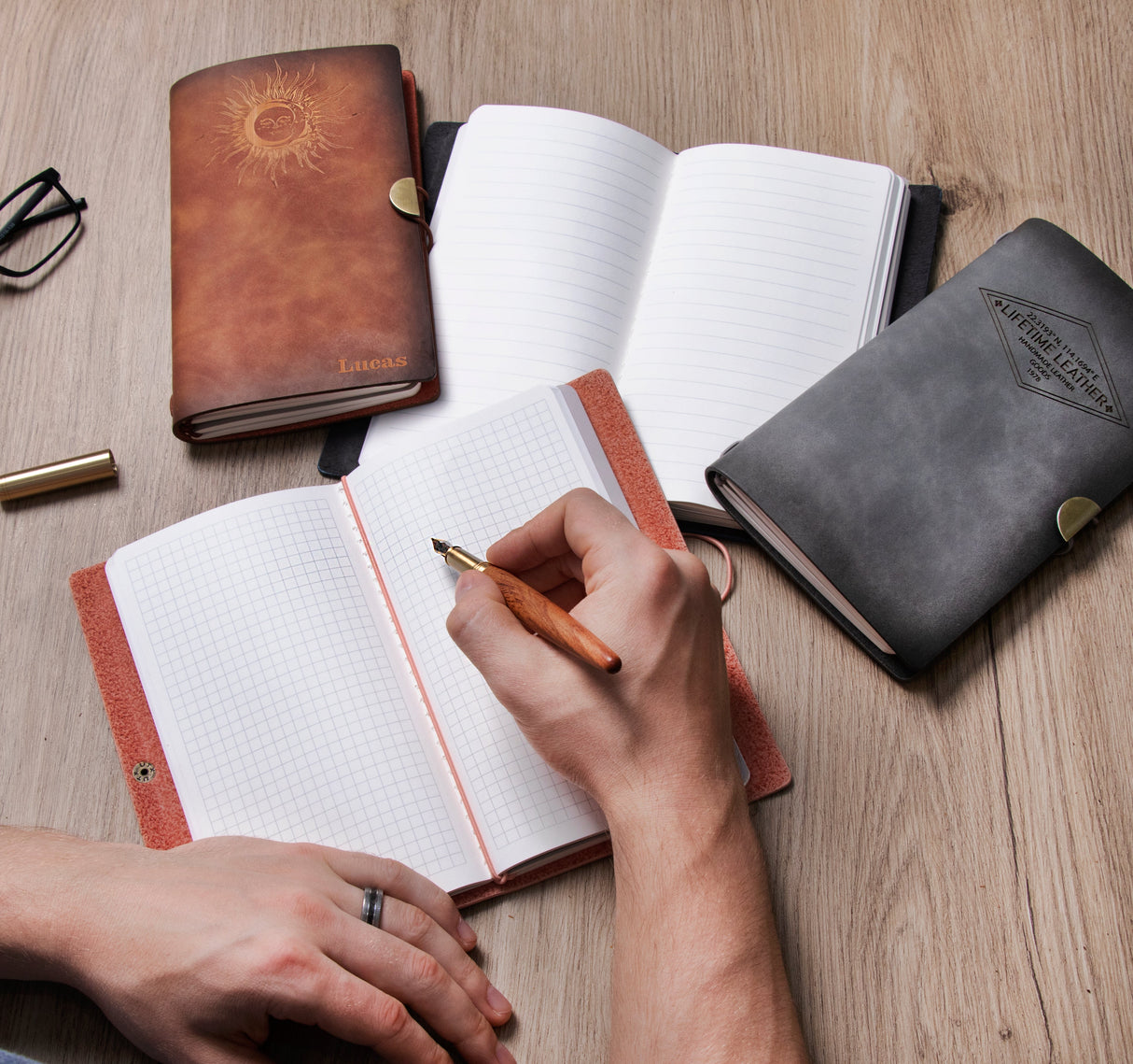 GEX Personalized Engrave Leather Notebook - GexWorldwide