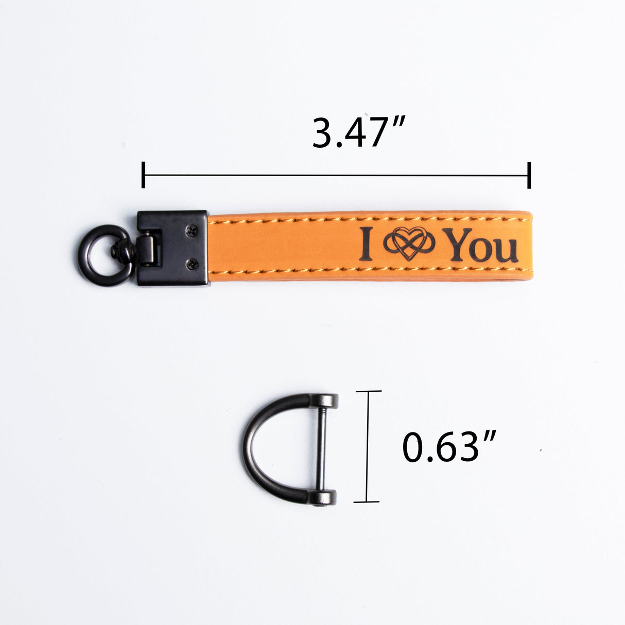 GEX Personalized Engraved Coordinates Leather Keychain - GexWorldwide