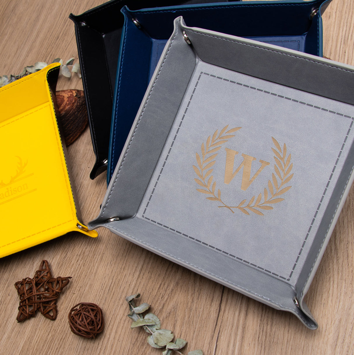 GEX Personalized Engraved Leatherette Tray - GexWorldwide