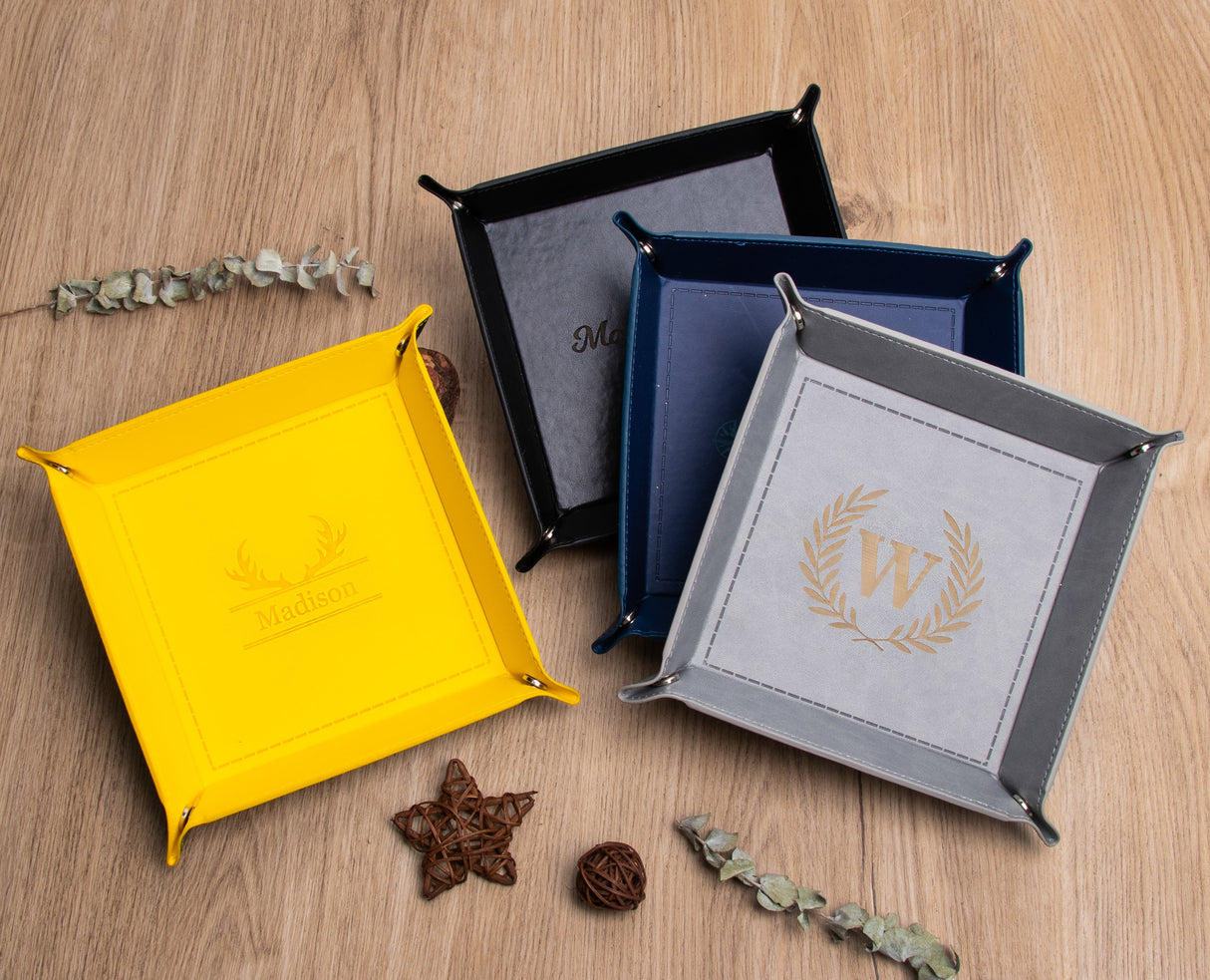 GEX Personalized Engraved Leatherette Tray - GexWorldwide