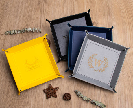 GEX Personalized Engraved Leatherette Tray - GexWorldwide