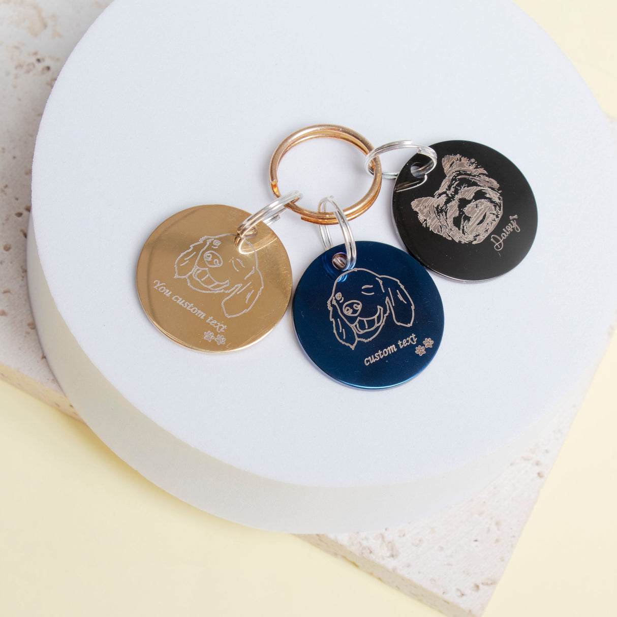 GEX Personalized Engraved Pet Portrait Key Chain - GexWorldwide