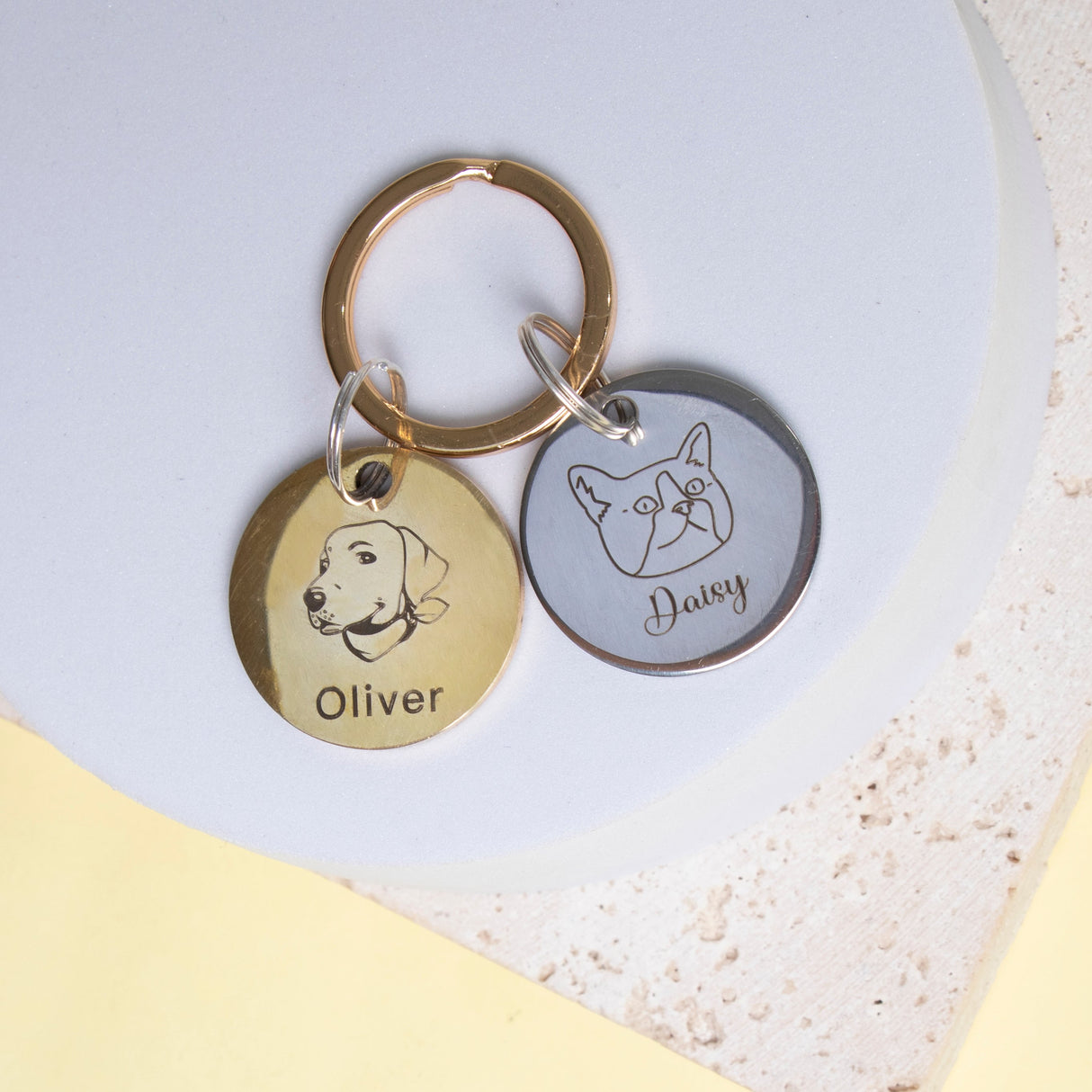GEX Personalized Engraved Pet Portrait Key Chain - GexWorldwide