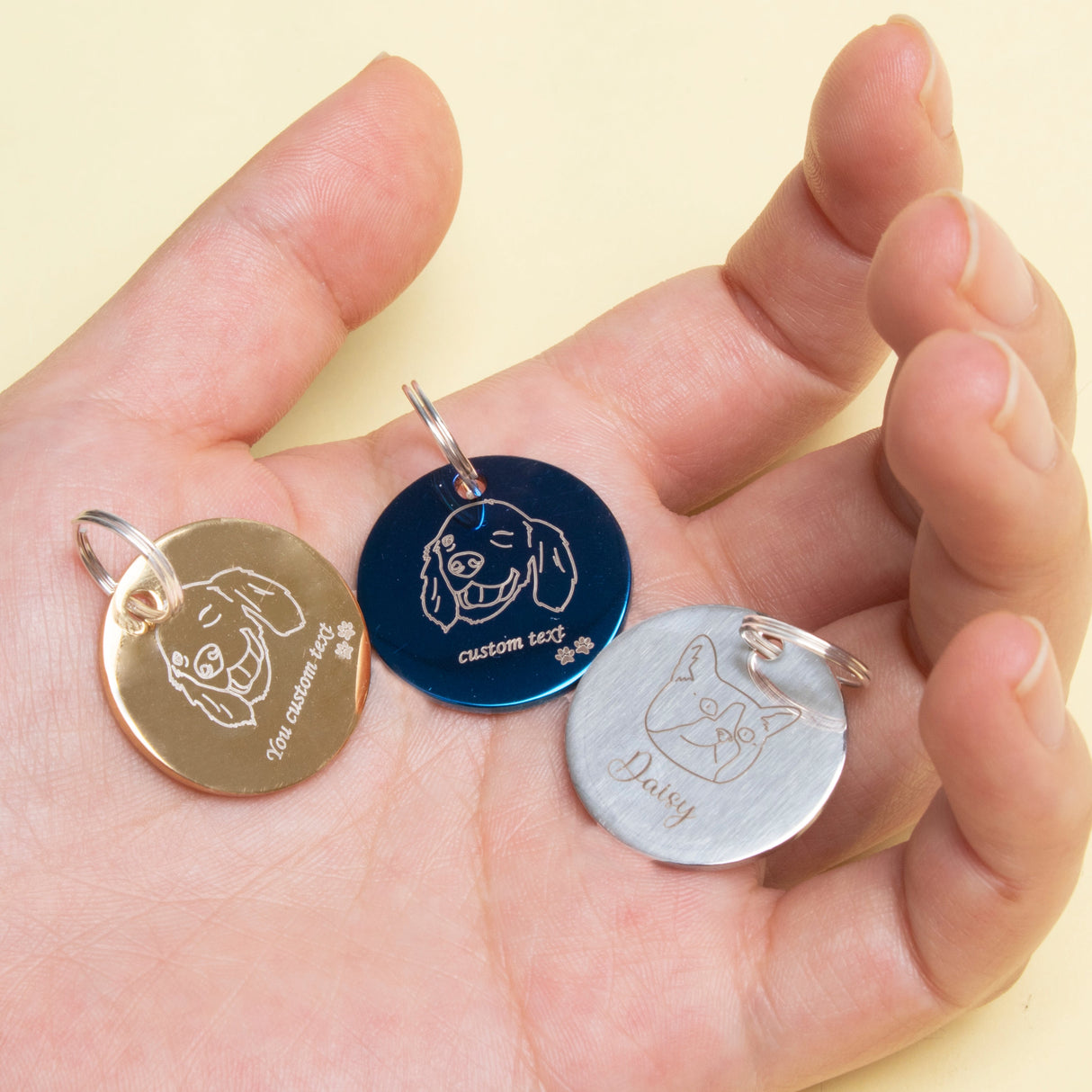 GEX Personalized Engraved Pet Portrait Key Chain - GexWorldwide