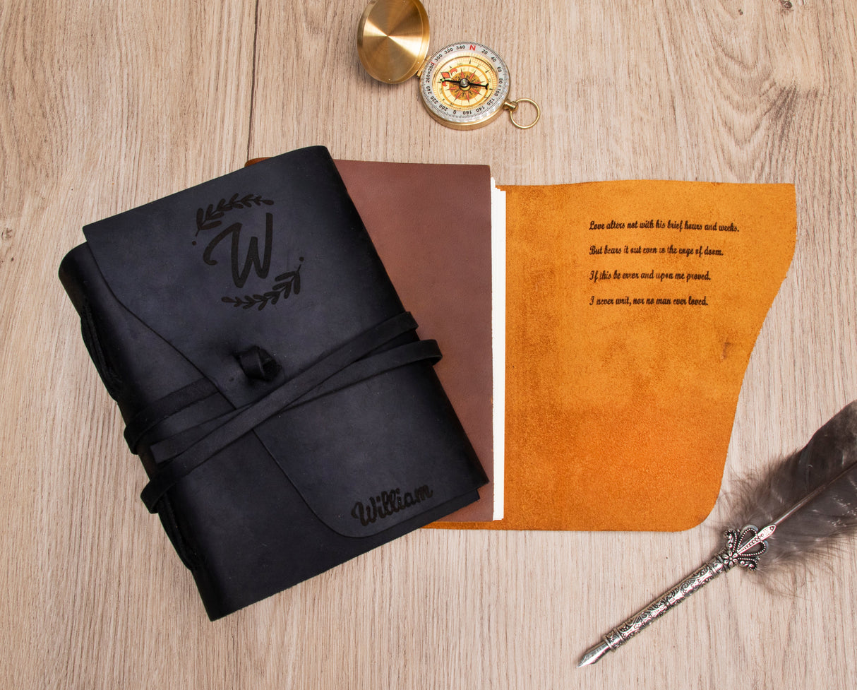 GEX Personalized Handmade Engrave Leather Notebook - GexWorldwide