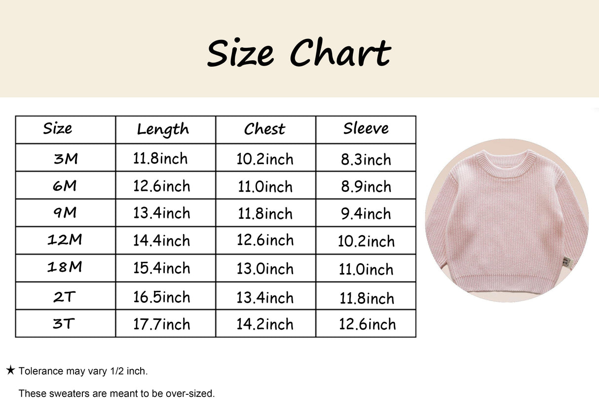 GEX Personalized Kids Sweaters with Name for 1th Birthday Gift - GexWorldwide