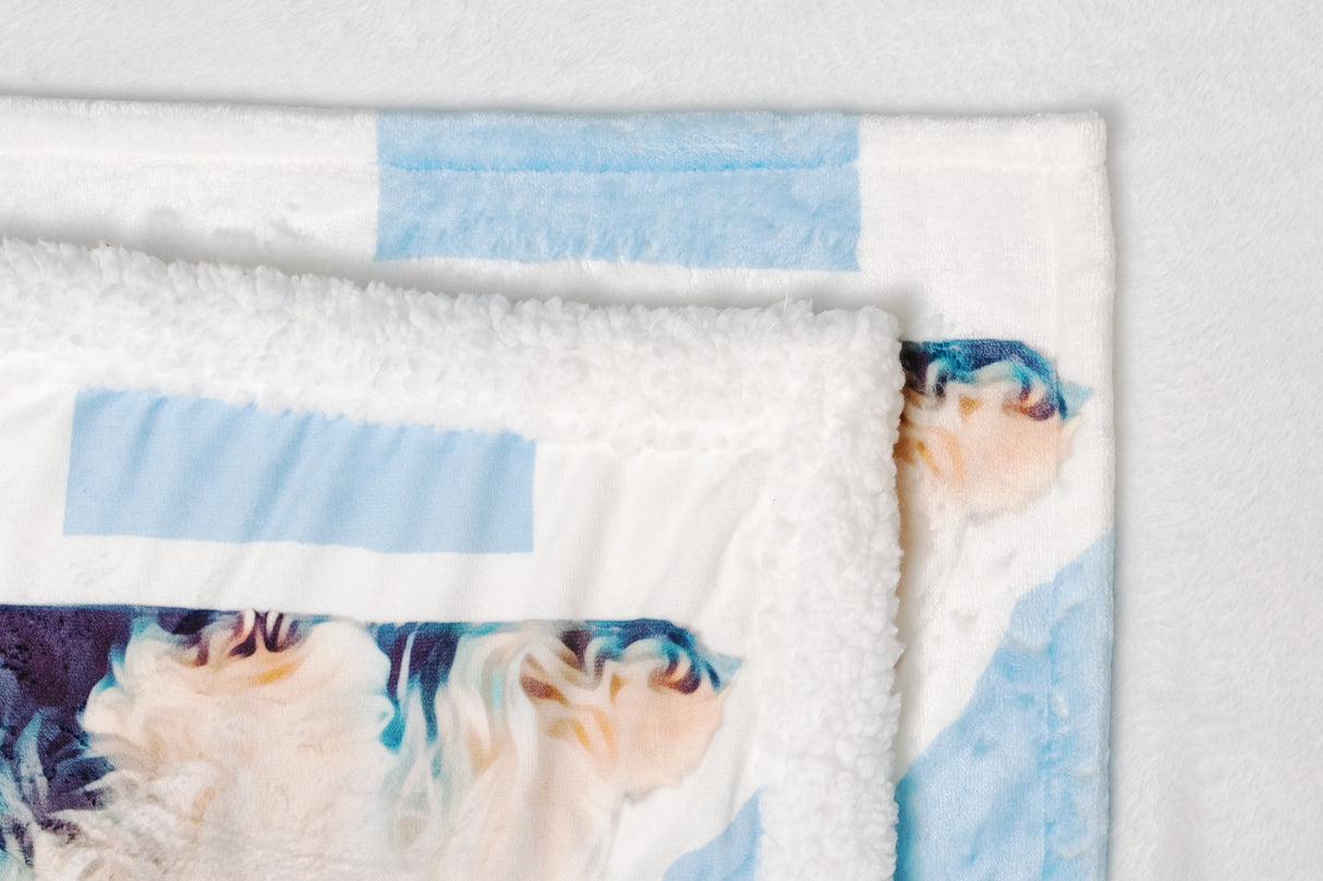 Gex Personalized Pet Art Portrait Blankets with Pets Photos - GexWorldwide