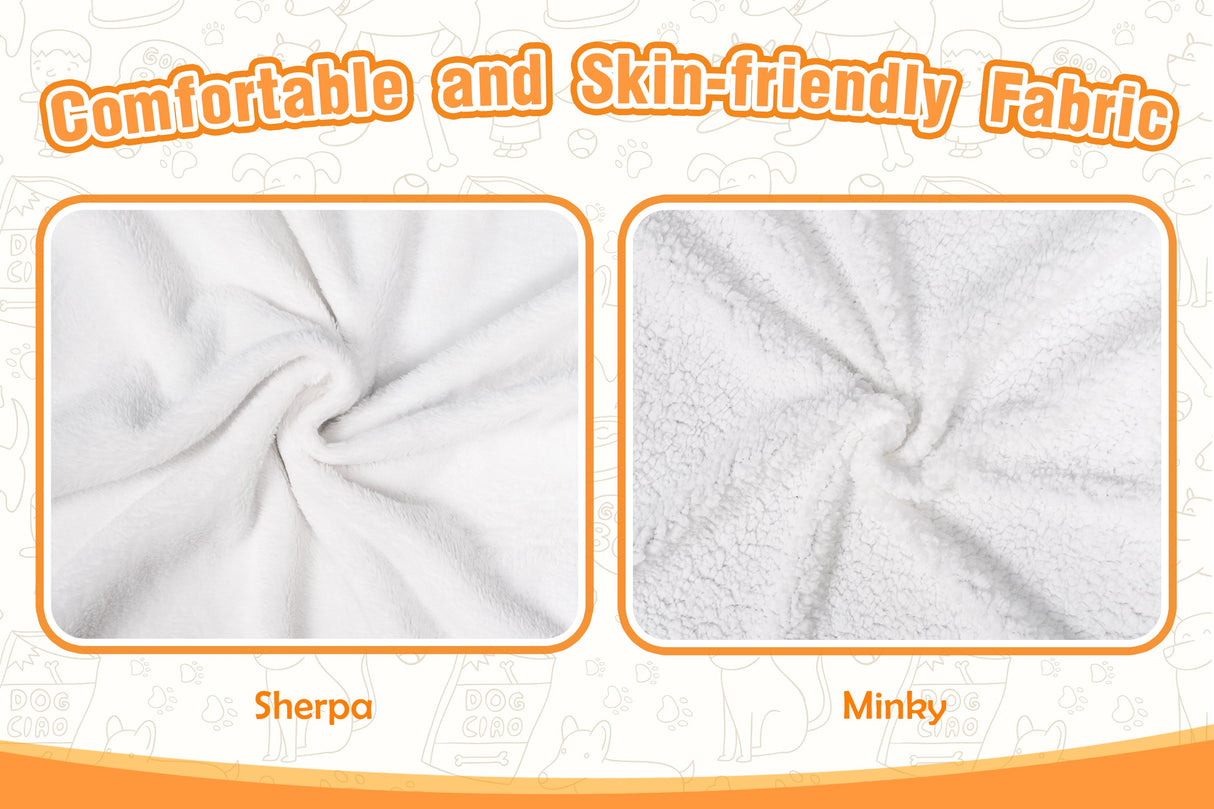 Gex Personalized Pet Art Portrait Blankets with Pets Photos - GexWorldwide