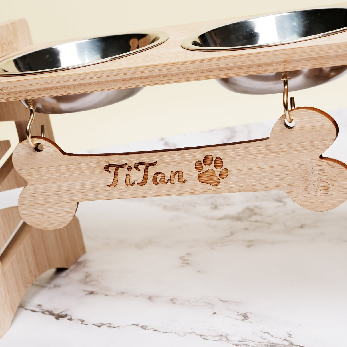 GEX Personalized Pet Bowl Stand Wooden Dog Bowl Holder - GexWorldwide