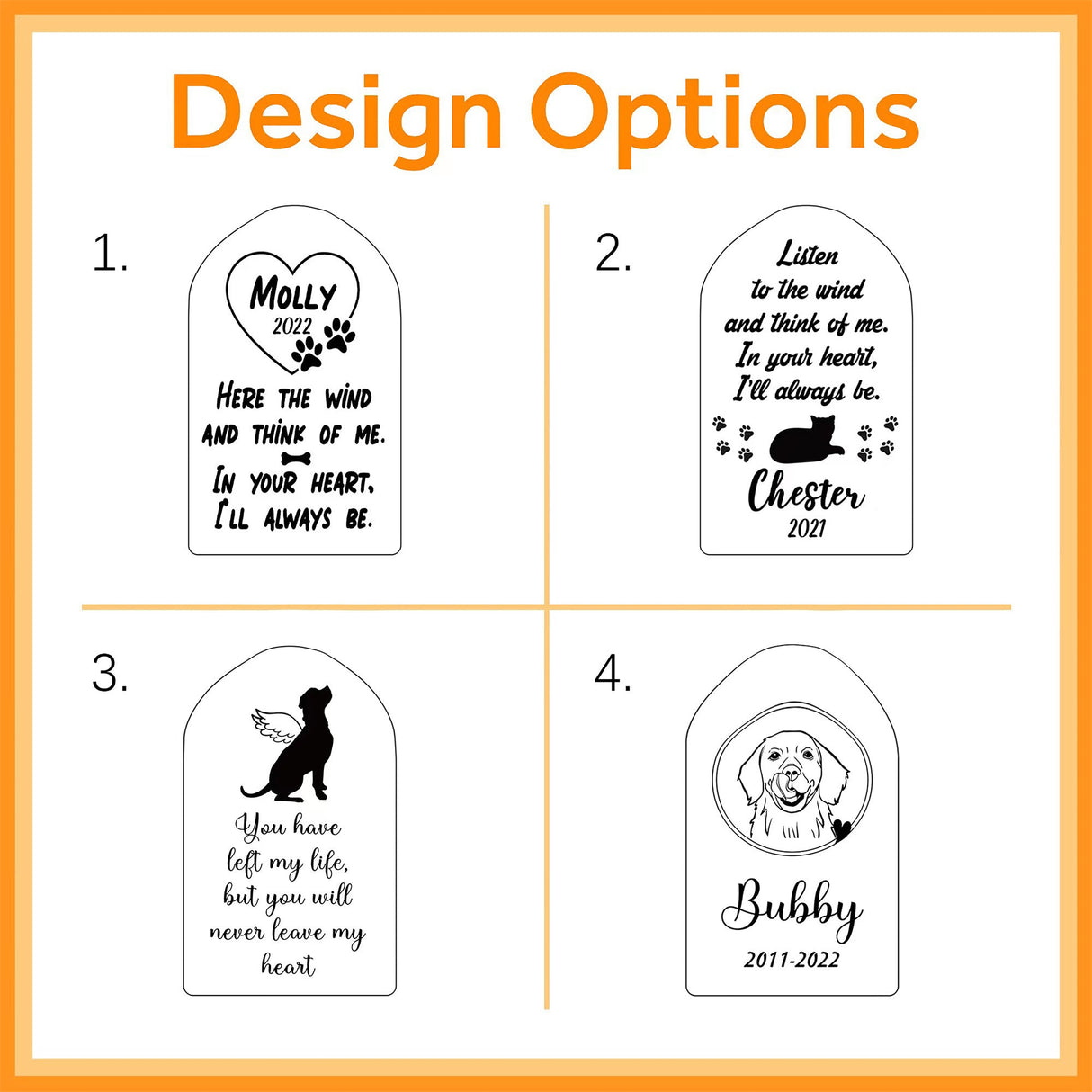 GEX Personalized Pet Memorial Wind Chime with Engraved Pet Name - GexWorldwide