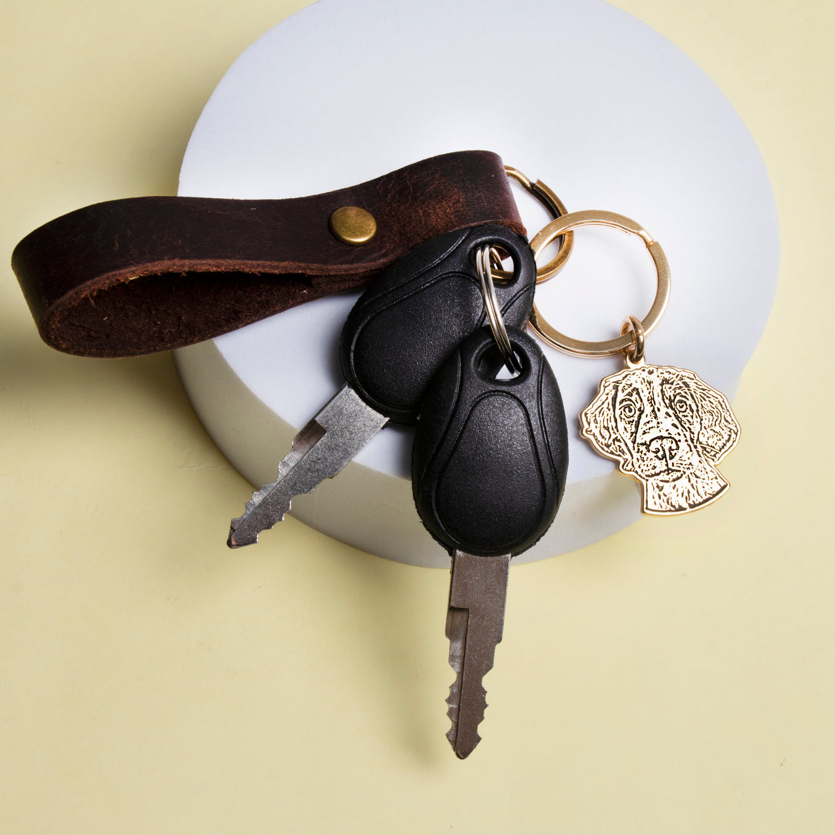 GEX Personalized Pet Photo Key Chain Pet Portrait Shaped Memorial Gift - GexWorldwide