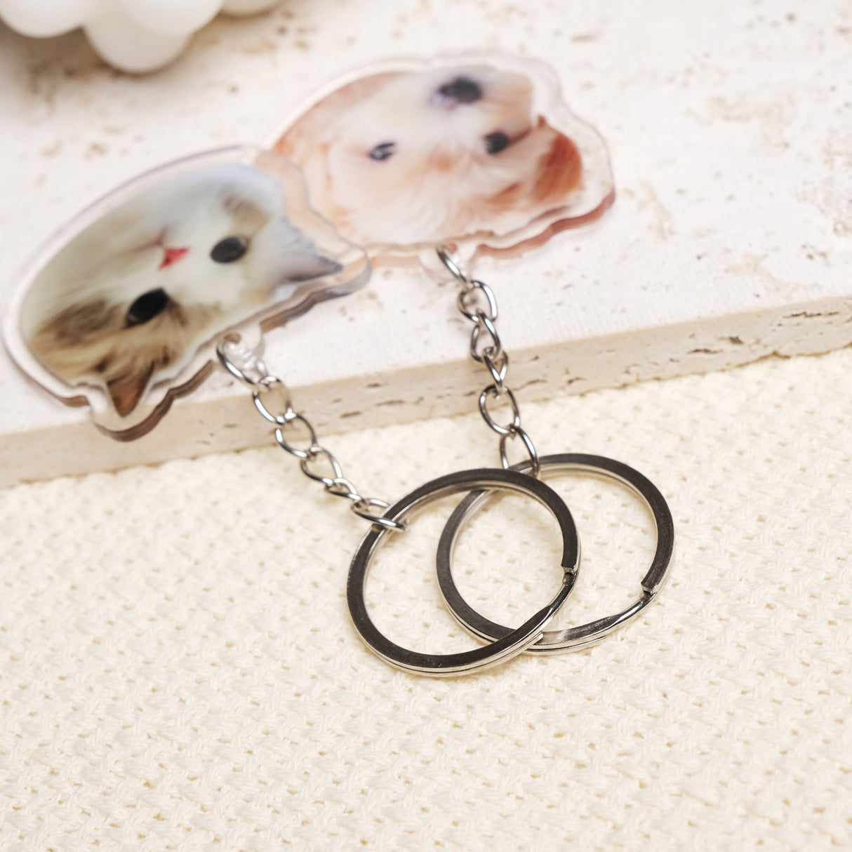 GEX Personalized Pet Photo Key Chain Pet Portrait Shaped Memorial Gift - GexWorldwide