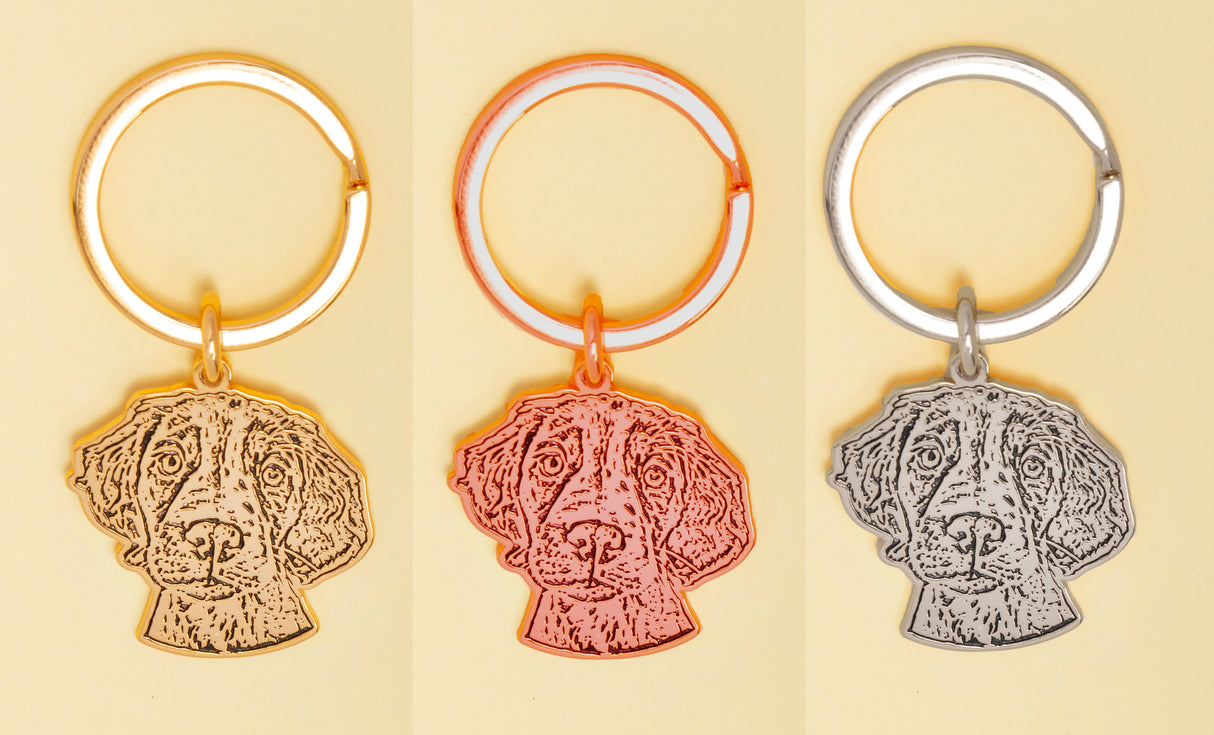 GEX Personalized Pet Photo Key Chain Pet Portrait Shaped Memorial Gift - GexWorldwide