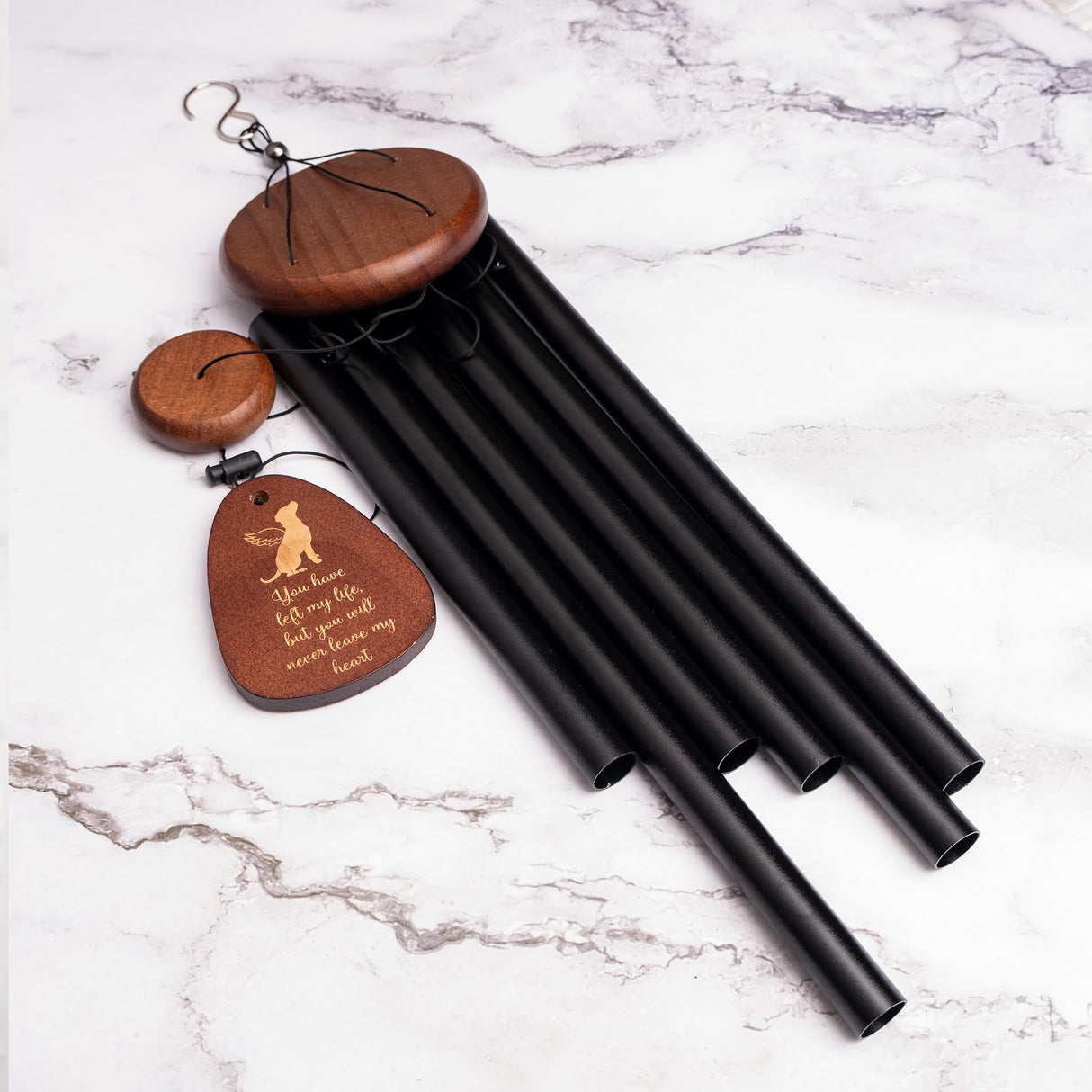 GEX Personalized Pet Wind Chime Engrave Pet Name Memorial Wind Chime - GexWorldwide