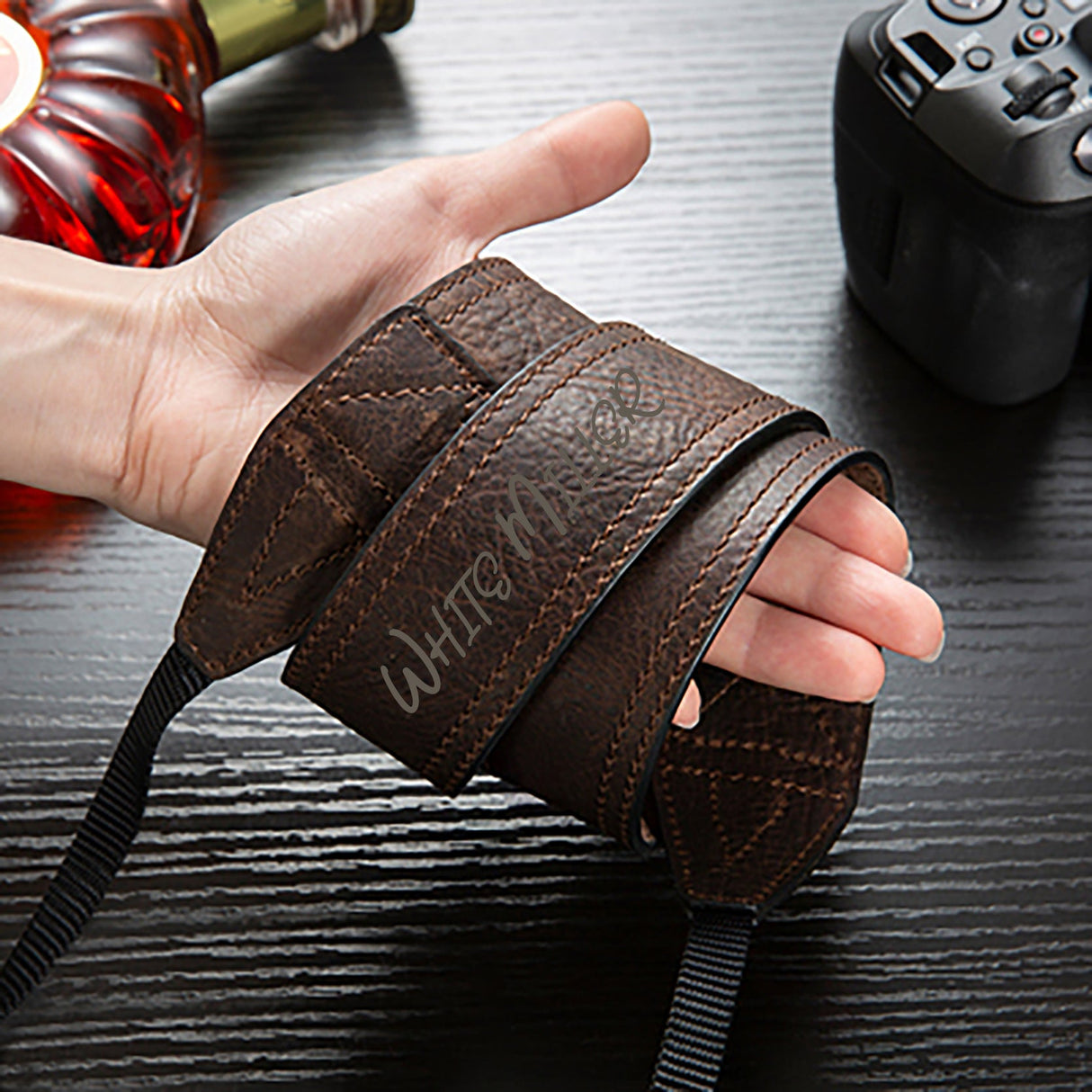 GEX Personalized Premium Cowhide Leather Camera Strap - GexWorldwide