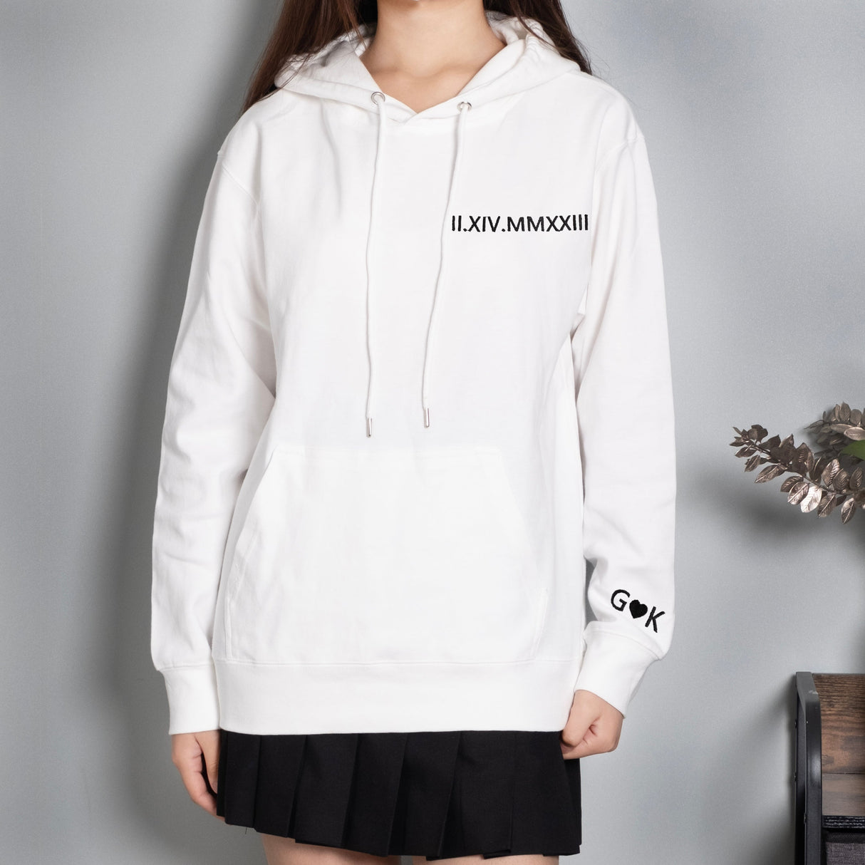 GEX Personalized Roman numerals Couple's Hoodies - GexWorldwide