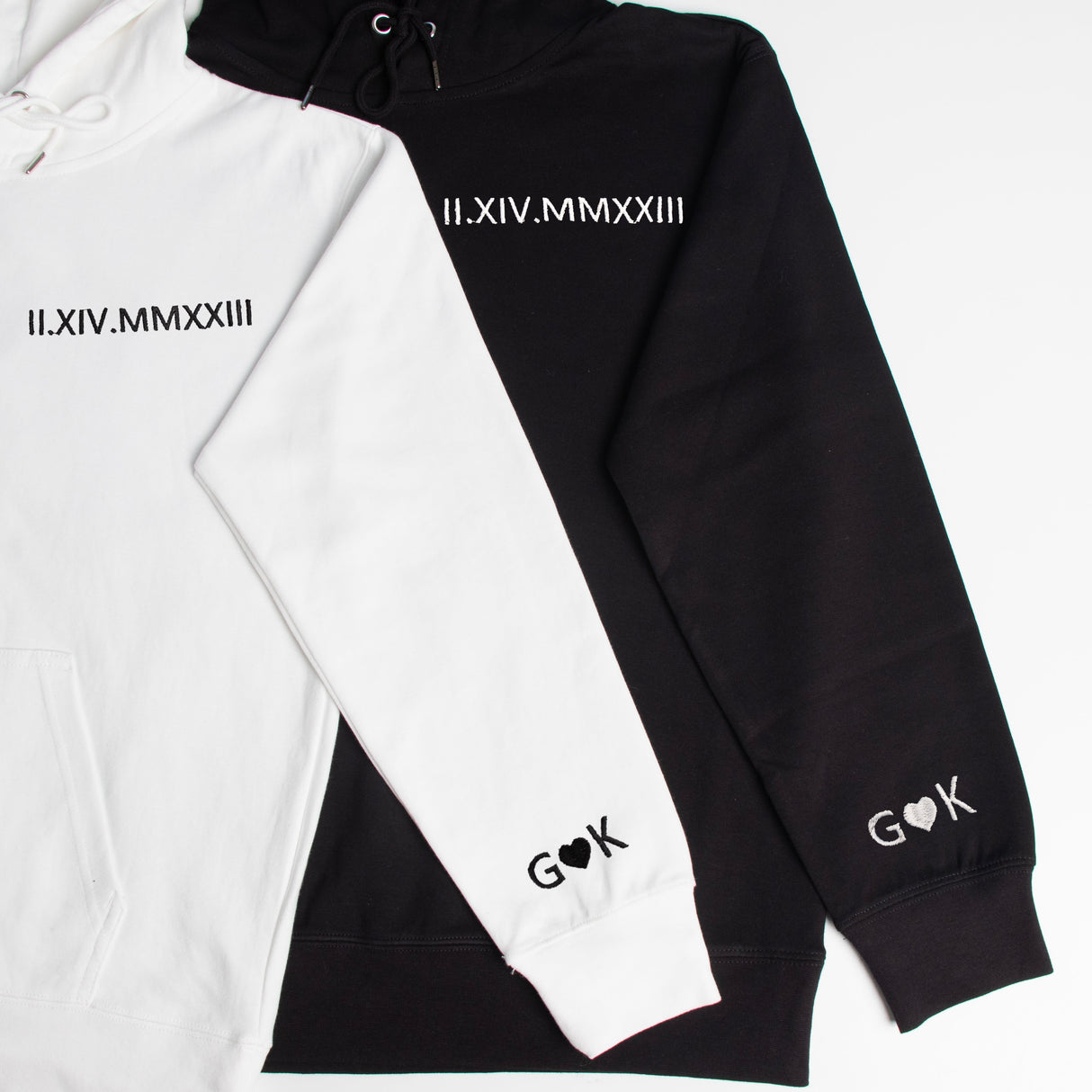GEX Personalized Roman numerals Couple's Hoodies - GexWorldwide