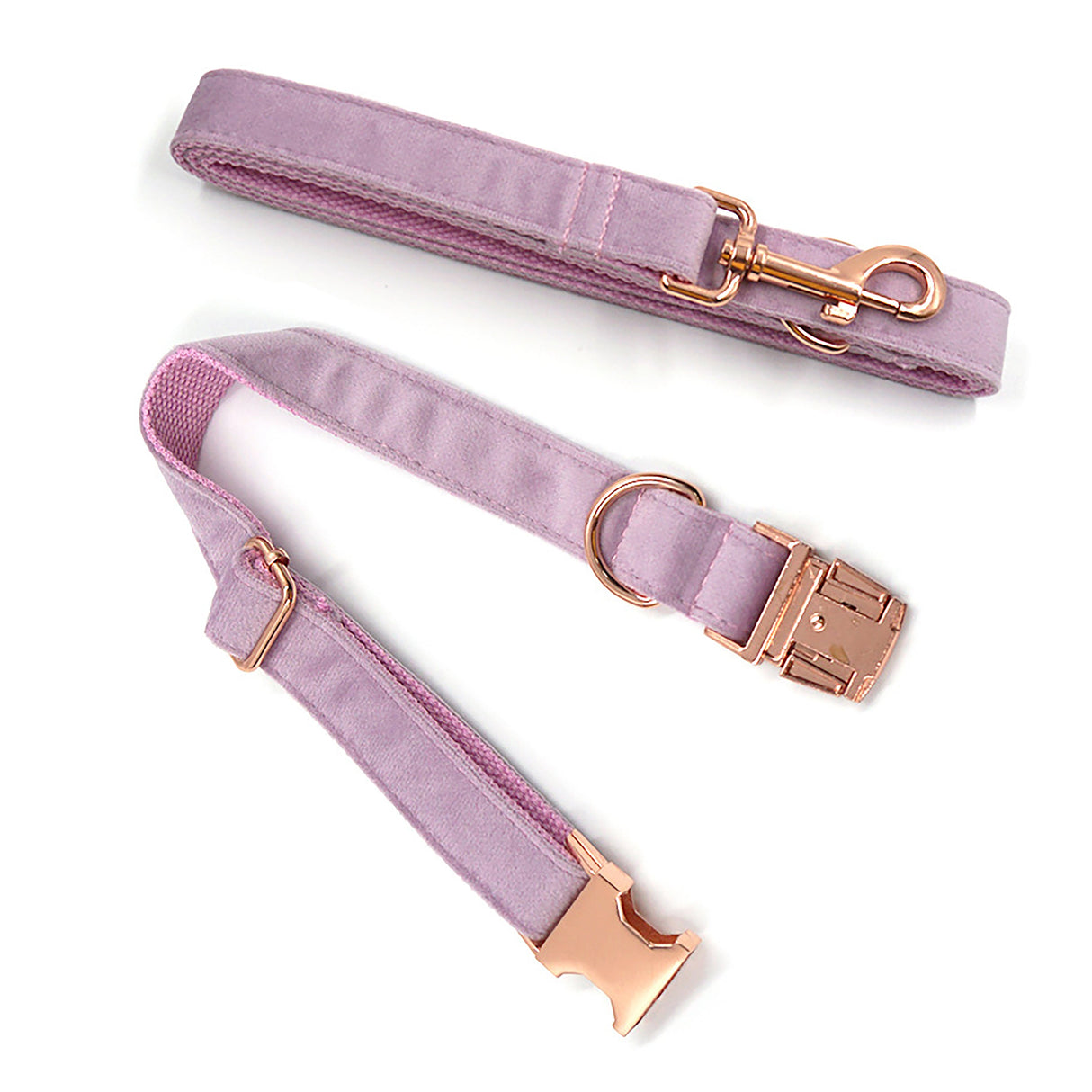 GEX Personalized Velvet Dog Collar and Harness Set with Engraved Dog Name - GexWorldwide