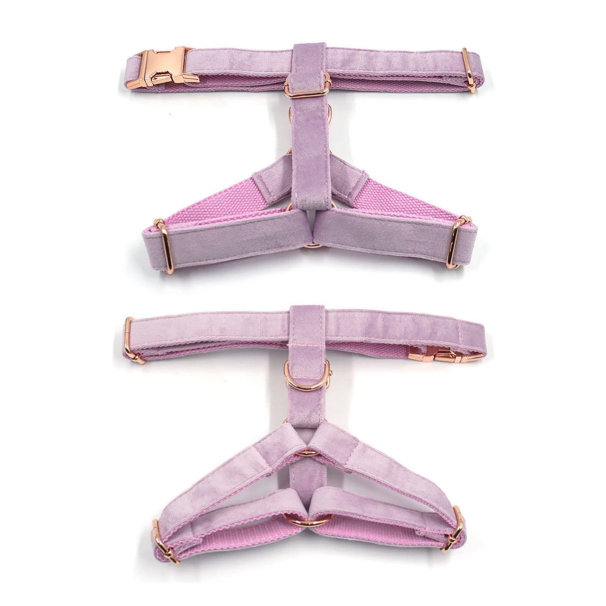 GEX Personalized Velvet Dog Collar and Harness Set with Engraved Dog Name - GexWorldwide