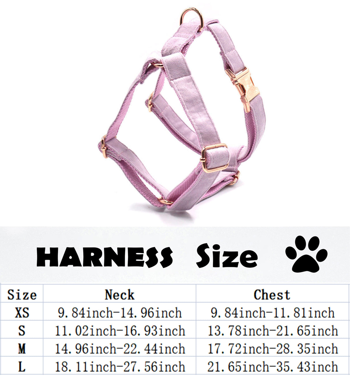 GEX Personalized Velvet Dog Collar and Harness Set with Engraved Dog Name - GexWorldwide