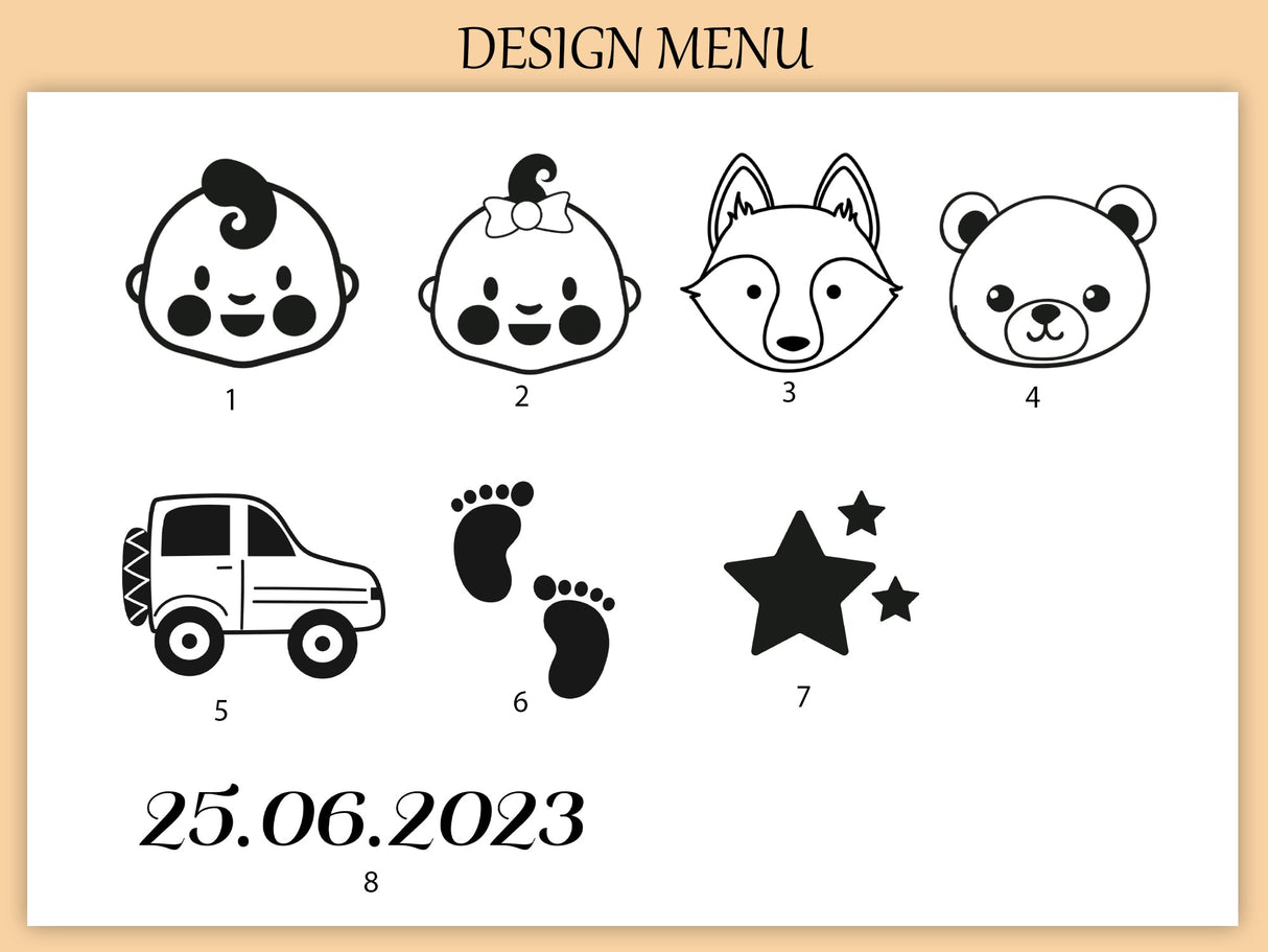 GEX Personalized Wooden Baby Hair Brush Set Engraved for Baby Shower Gift - GexWorldwide