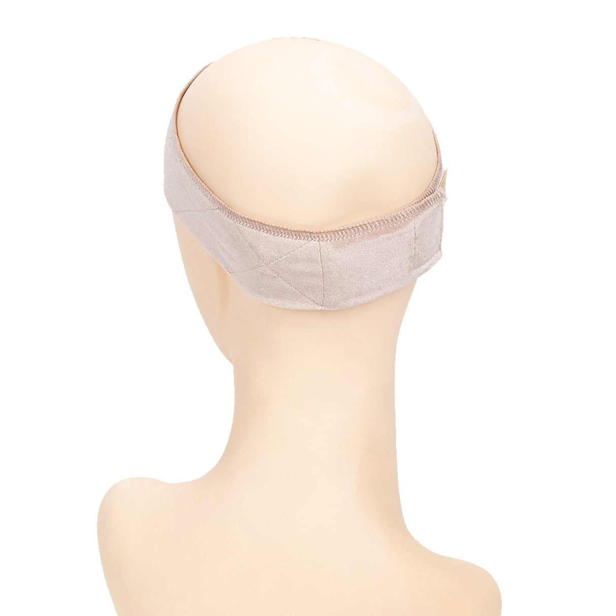 GEXWORLDWIDE Flexible Velvet Wig Grip Scarf Head Band Adjustable Fastern Cream - GexWorldwide