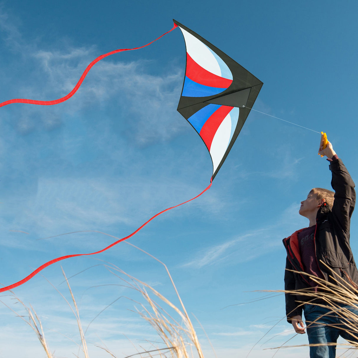 JEKOSEN 55"Delta Kite, Durable and Easy to Fly, Suitable for Children and Adults Travel Beach Park Outdoor Activities - GexWorldwide