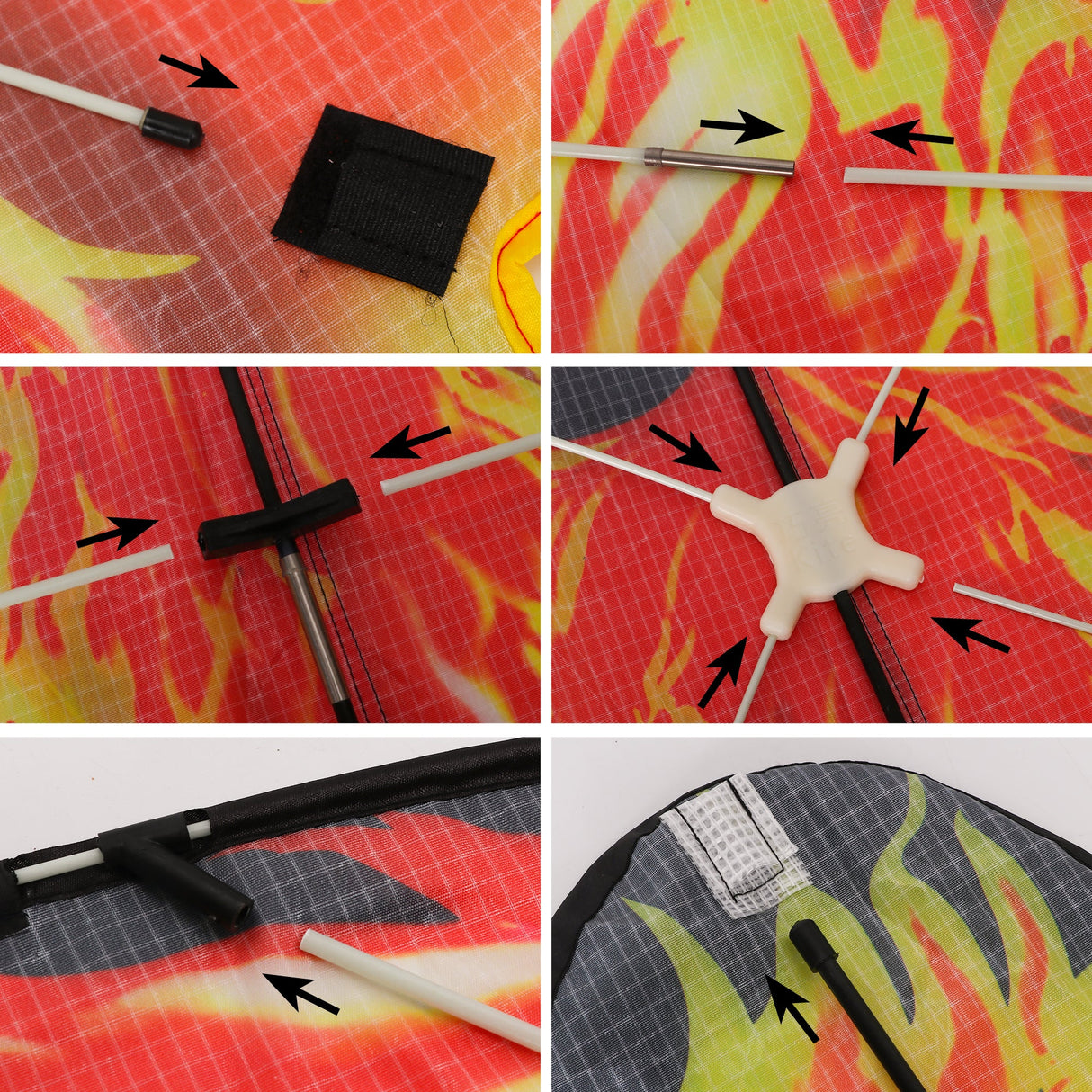 JEKOSEN Phoenix Huge Kite 6 tails Easy to Fly Suitable for Children and Adults Travel Beach Park Outdoor Activities - GexWorldwide