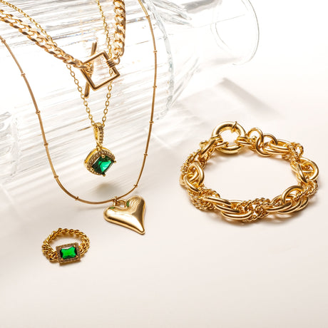 Natural Green Zircon Versatile Jewelry Set - GexWorldwide