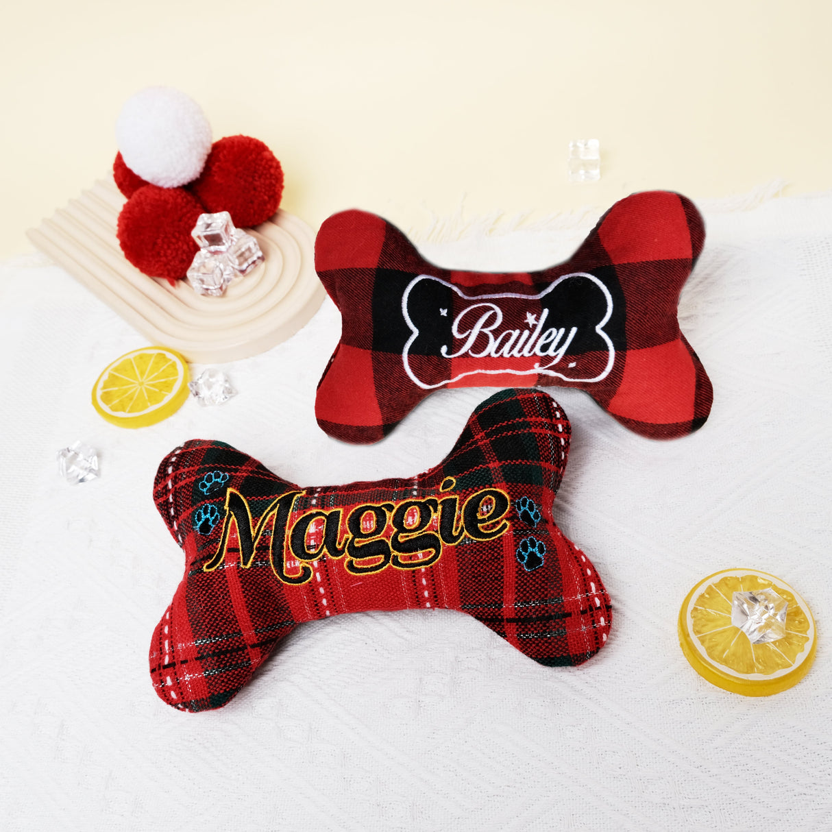 Personalized Dog Bone Toy with Name Embroidered Pet Toy - GexWorldwide