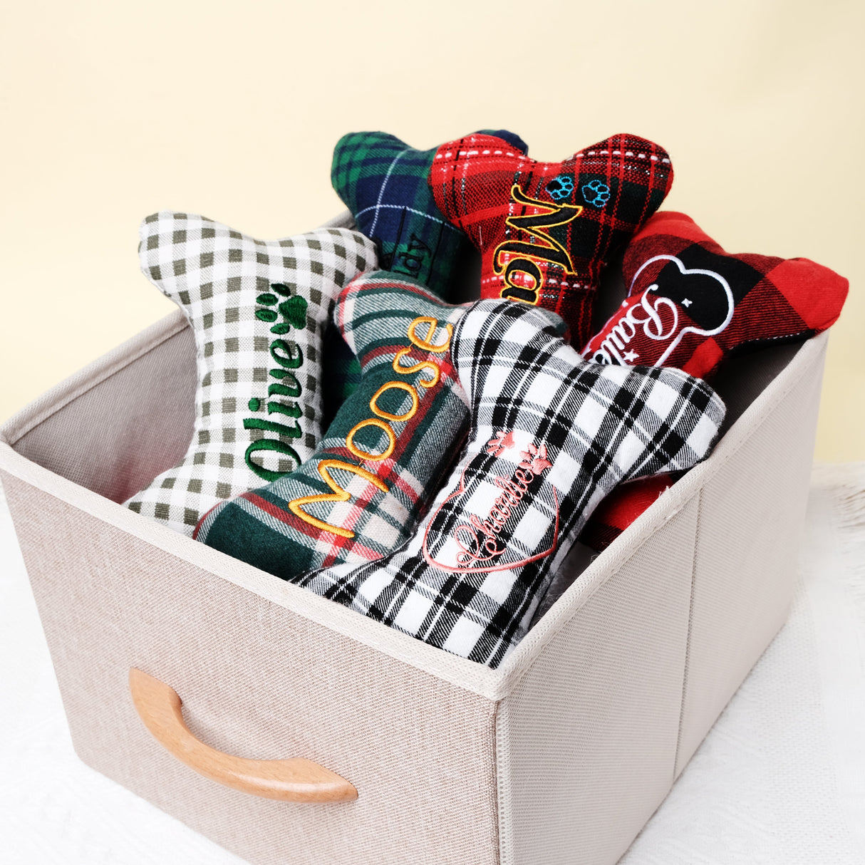 Personalized Dog Bone Toy with Name Embroidered Pet Toy - GexWorldwide