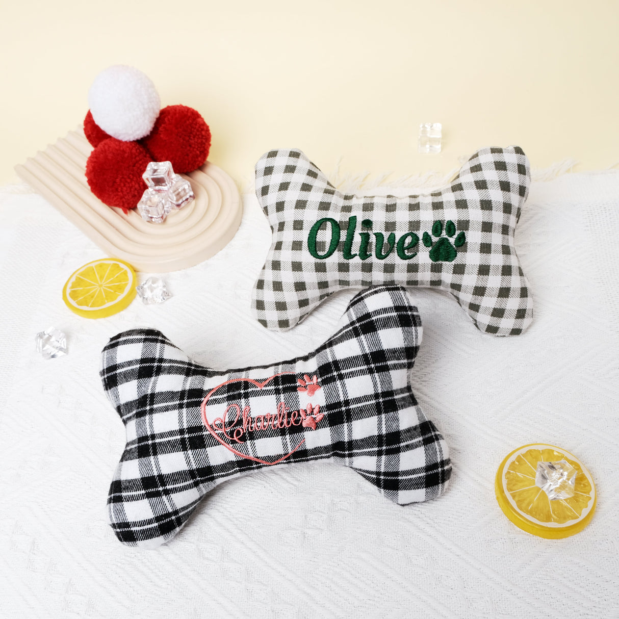 Personalized Dog Bone Toy with Name Embroidered Pet Toy - GexWorldwide