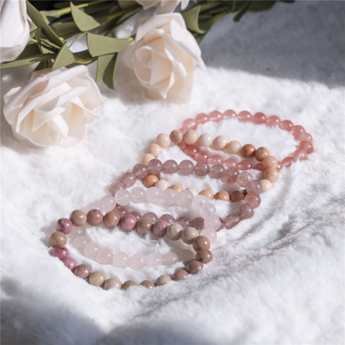 Pink Natural Bracelets 5 pcs - GexWorldwide