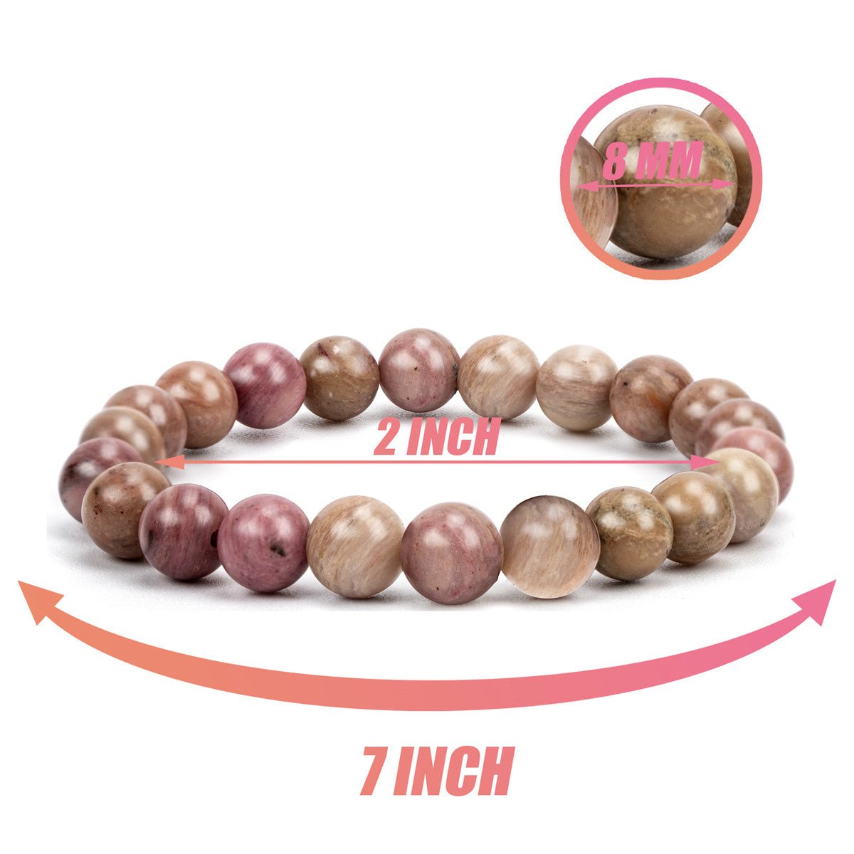 Pink Natural Bracelets 5 pcs - GexWorldwide