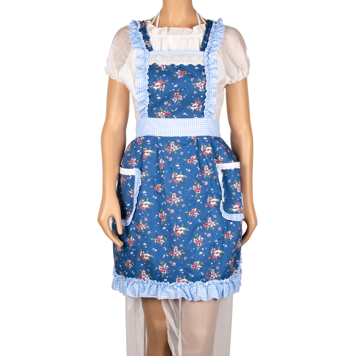 SINUOLIN Floral Apron with Pockets and Adjustable Shoulder Straps for Cooking and Baking Women Apron Gifts - GexWorldwide