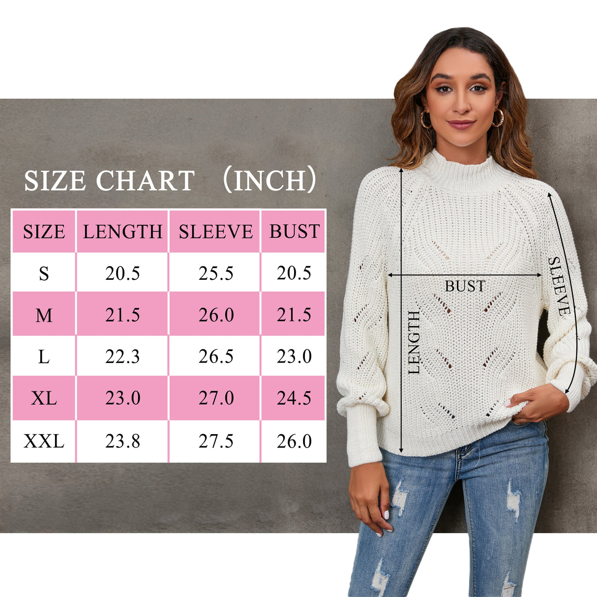 Women's Cotton Mock Neck Pullover Cropped Ribbed Knit Sweater Black - GexWorldwide