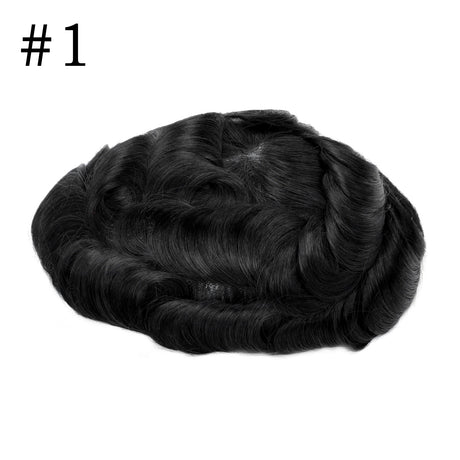 GEX Q6 : Men's Toupee French Lace Base with Thin Skin Hairpieces 8''*10''